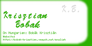 krisztian bobak business card